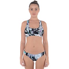 Digital Wave Cross Back Hipster Bikini Set by MRNStudios