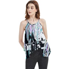 Digital Wave Flowy Camisole Tank Top by MRNStudios