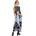 Digital Wave Velour Split Maxi Skirt View2