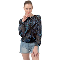 Sputnik Banded Bottom Chiffon Top by MRNStudios