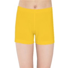 Amber Orange Kids  Sports Shorts by FabChoice