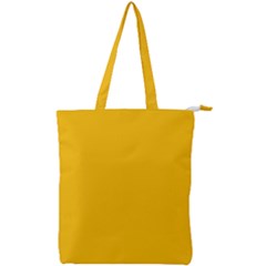 Amber Orange Double Zip Up Tote Bag by FabChoice