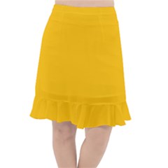 Amber Orange Fishtail Chiffon Skirt by FabChoice