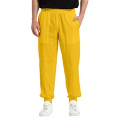 Amber Orange Men s Elastic Waist Pants