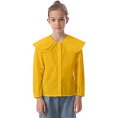 Amber Orange Kids  Peter Pan Collar Blouse by FabChoice