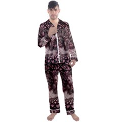 Geometric Abstraction Men s Long Sleeve Satin Pajamas Set by MRNStudios