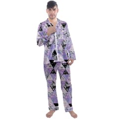 Candy Glass Men s Long Sleeve Satin Pajamas Set by MRNStudios