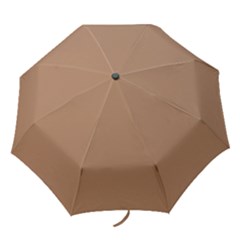 Cafe Au Lait Brown Folding Umbrellas by FabChoice