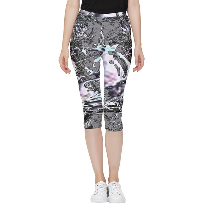 Invasive Hg Inside Out Lightweight Velour Capri Leggings 