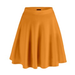 Apricot Orange High Waist Skirt by FabChoice