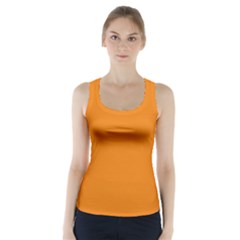 Apricot Orange Racer Back Sports Top by FabChoice