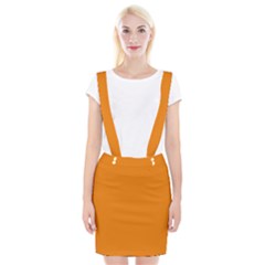 Apricot Orange Braces Suspender Skirt by FabChoice