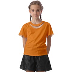 Apricot Orange Kids  Front Cut Tee