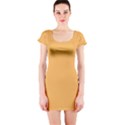 Bees Wax Orange Short Sleeve Bodycon Dress View1