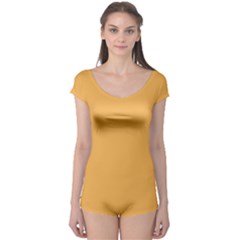 Bees Wax Orange Boyleg Leotard  by FabChoice