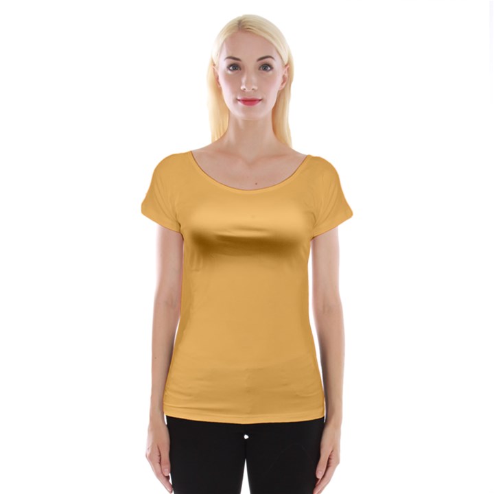 Bees Wax Orange Cap Sleeve Top