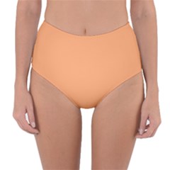 Cantaloupe Orange Reversible High-waist Bikini Bottoms by FabChoice