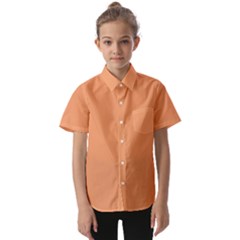 Cantaloupe Orange Kids  Short Sleeve Shirt