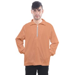 Cantaloupe Orange Men s Half Zip Pullover by FabChoice