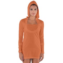 Coral Rose Long Sleeve Hooded T-shirt by FabChoice