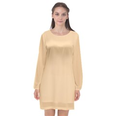 Cute Sunset Long Sleeve Chiffon Shift Dress  by FabChoice