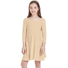 Cute Sunset Kids  Quarter Sleeve Skater Dress