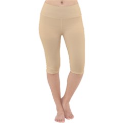 Cute Sunset Lightweight Velour Cropped Yoga Leggings by FabChoice