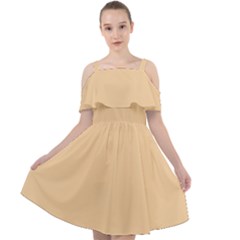 Cute Sunset Cut Out Shoulders Chiffon Dress by FabChoice