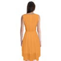 Deep Saffron Orange Sleeveless Chiffon Dress   View2