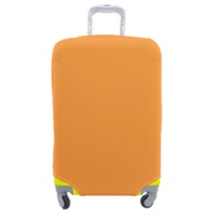 Deep Saffron Orange Luggage Cover (medium) by FabChoice