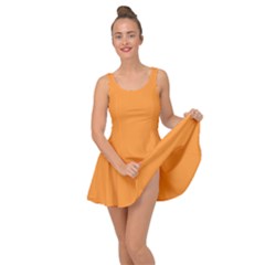 Deep Saffron Orange Inside Out Casual Dress by FabChoice