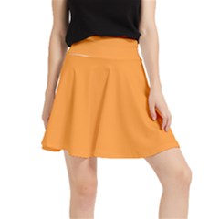 Deep Saffron Orange Waistband Skirt by FabChoice