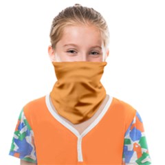 Deep Saffron Orange Face Covering Bandana (kids) by FabChoice