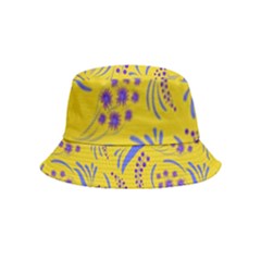 Folk Flowers Art Pattern Floral Abstract Surface Design  Seamless Pattern Bucket Hat (kids) by Eskimos