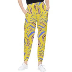 Folk Flowers Art Pattern Floral Abstract Surface Design  Seamless Pattern Tapered Pants