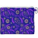 Folk flowers art pattern Floral abstract surface design  Seamless pattern Canvas Cosmetic Bag (XXXL) View2