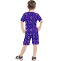 Folk flowers art pattern Floral abstract surface design  Seamless pattern Kids  Tee and Shorts Set View2