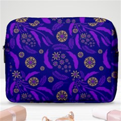 Folk Flowers Art Pattern Floral Abstract Surface Design  Seamless Pattern Make Up Pouch (large) by Eskimos