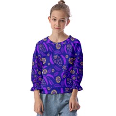 Folk Flowers Art Pattern Floral Abstract Surface Design  Seamless Pattern Kids  Cuff Sleeve Top