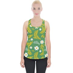 Folk Flowers Art Pattern Floral Abstract Surface Design  Seamless Pattern Piece Up Tank Top by Eskimos