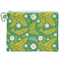 Folk Flowers Art Pattern Floral Abstract Surface Design  Seamless Pattern Canvas Cosmetic Bag (xxl) by Eskimos