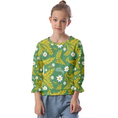 Folk Flowers Art Pattern Floral Abstract Surface Design  Seamless Pattern Kids  Cuff Sleeve Top