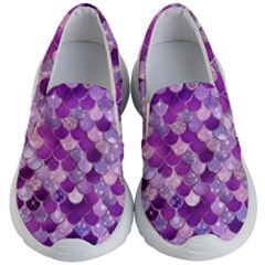 Mermaid Purple Scales Kids Lightweight Slip Ons