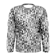 White And Black Modern Abstract Design Men s Long Sleeve Tee