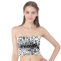 White And Black Modern Abstract Design Tube Top