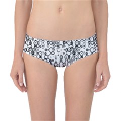 White And Black Modern Abstract Design Classic Bikini Bottoms