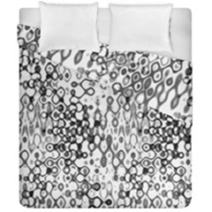 White And Black Modern Abstract Design Duvet Cover Double Side (california King Size)