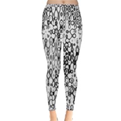 White And Black Modern Abstract Design Inside Out Leggings