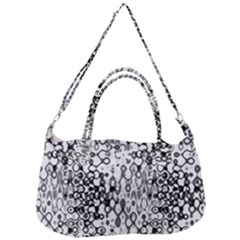 White And Black Modern Abstract Design Removal Strap Handbag by dflcprintsclothing