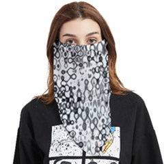 White And Black Modern Abstract Design Face Covering Bandana (triangle) by dflcprintsclothing